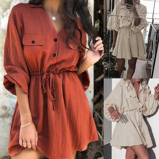 Cotton and linen dress