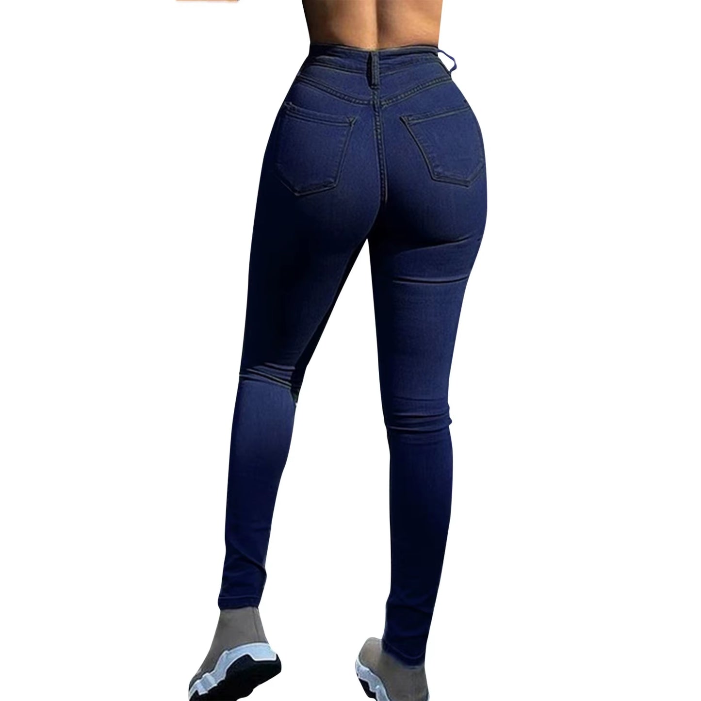 Women Jeans Pants Women Trousers High Waist Flare Leg Jeans for Ladies Solid Color Slim Fit Bell Bottoms Calças Femininas
