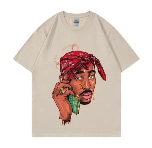 Unisex Tupac Vintage T-Shirt 100% Baumwolle